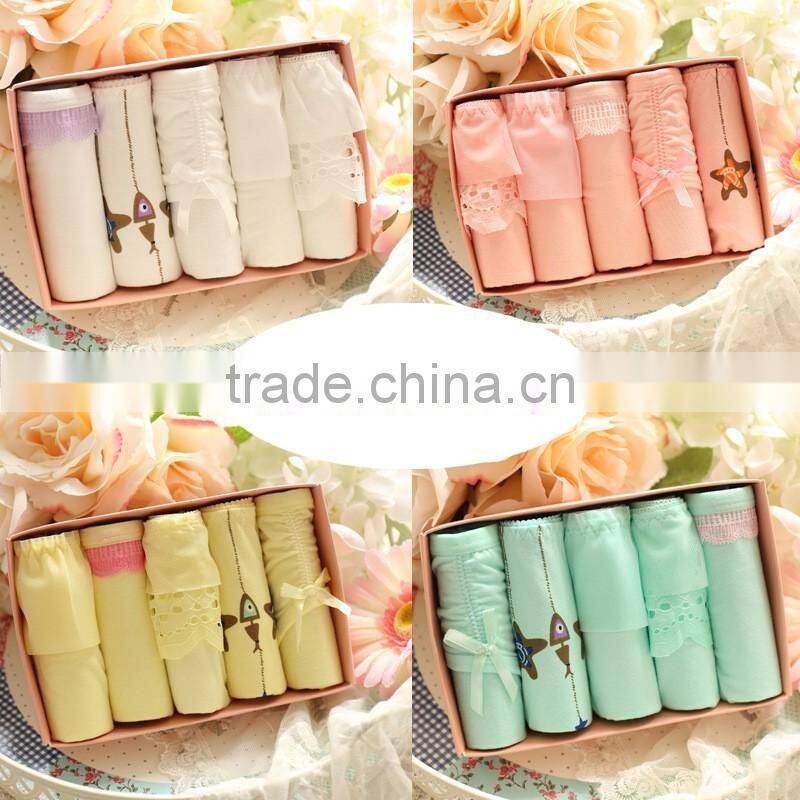 New sorted colors Special women's modal underwear Panties Briefs with Gift box