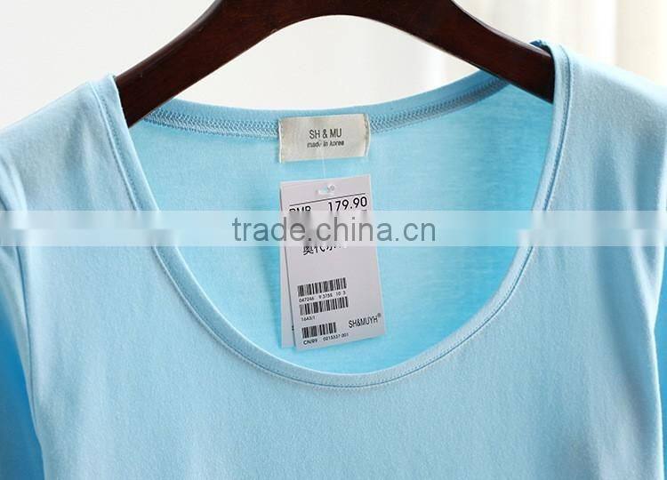 made in china! custom made ladies elastic bottom shirt ,women base shirt