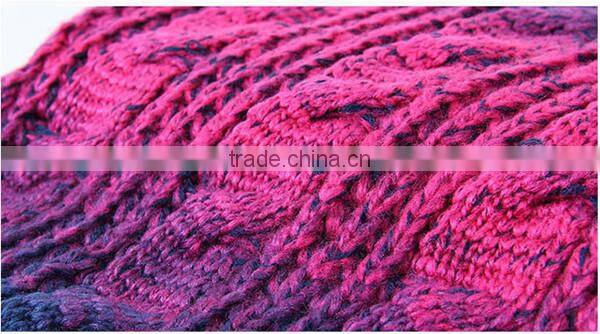 Winter super thick and women fashion 180*40cm color gradual change design women knitting latest scarf