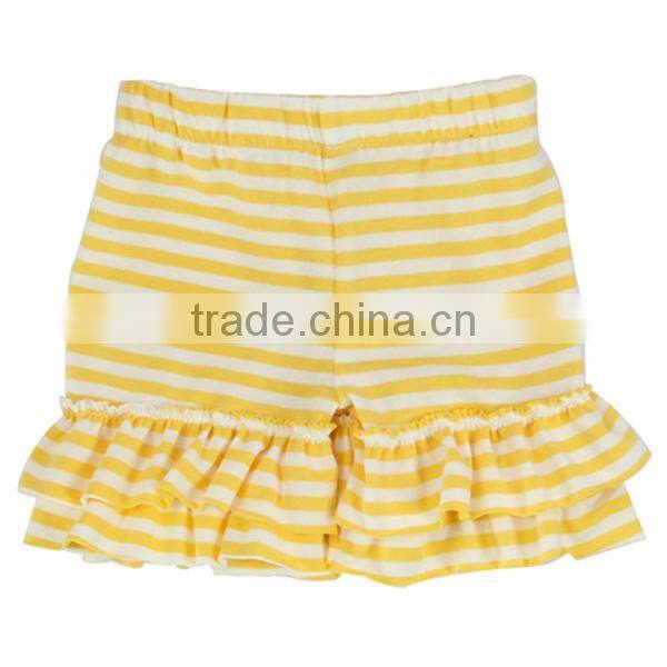 2017 Kaiyo cotton stripe many colors child designer clothes girl ruffle shorts