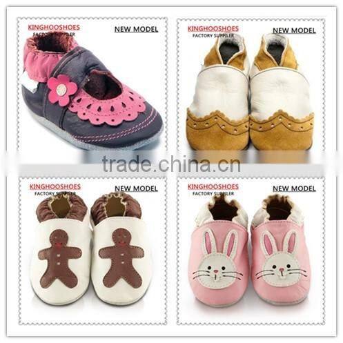 2016 fox design cute pattern genuine cow leather baby shoes