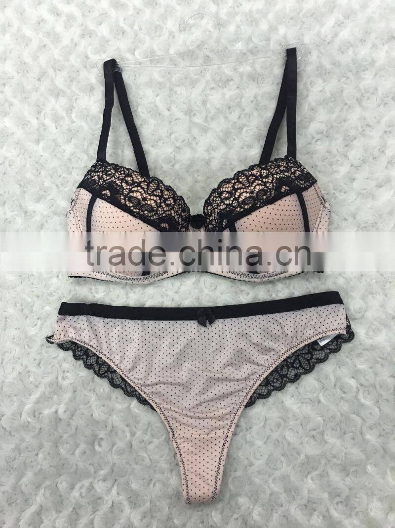 2017 Women fashion underwear fancy print bra OEM service
