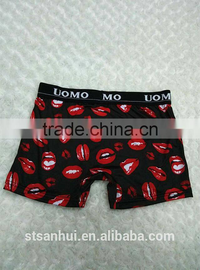 2015 new design seamless men boxer short in printing high quality mature men underwear boxer briefs