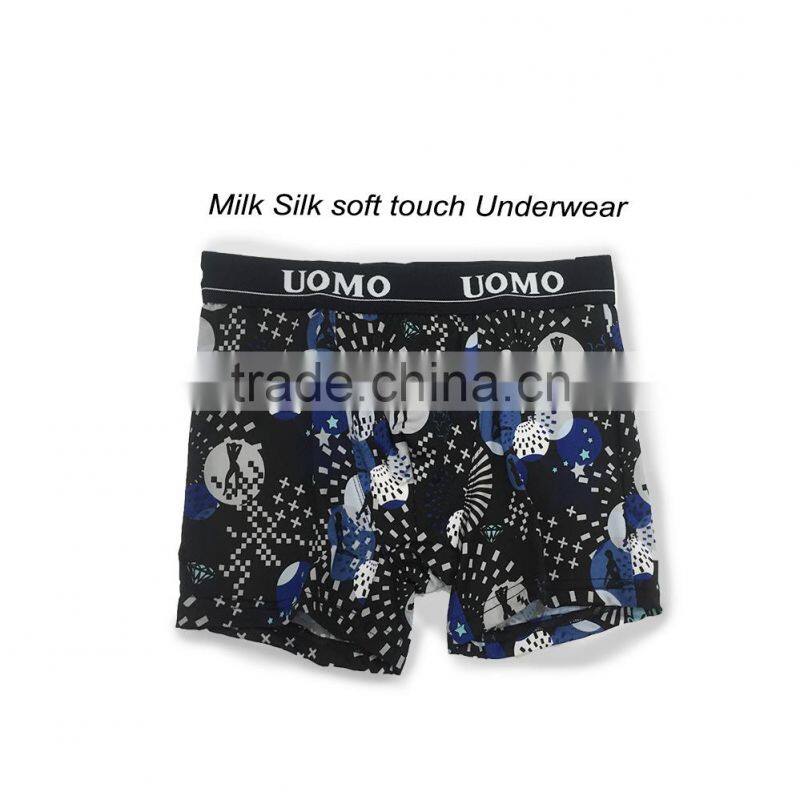 High quality excellent printing men boxer shorts uomo underwear wholesale