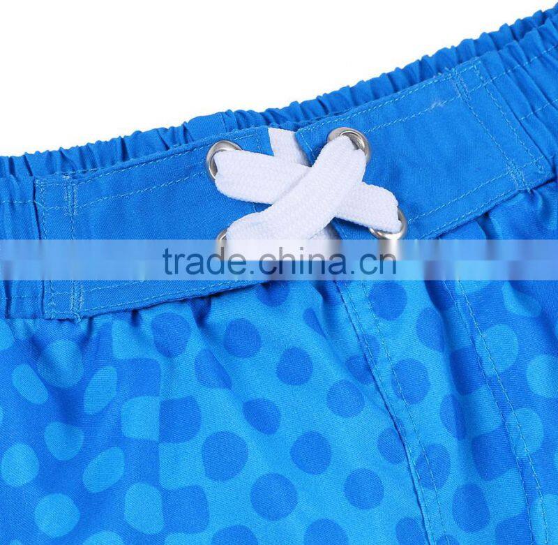 High Quality Customed Drawstring Waisted Bright Color Printing Boys Swimming Shorts