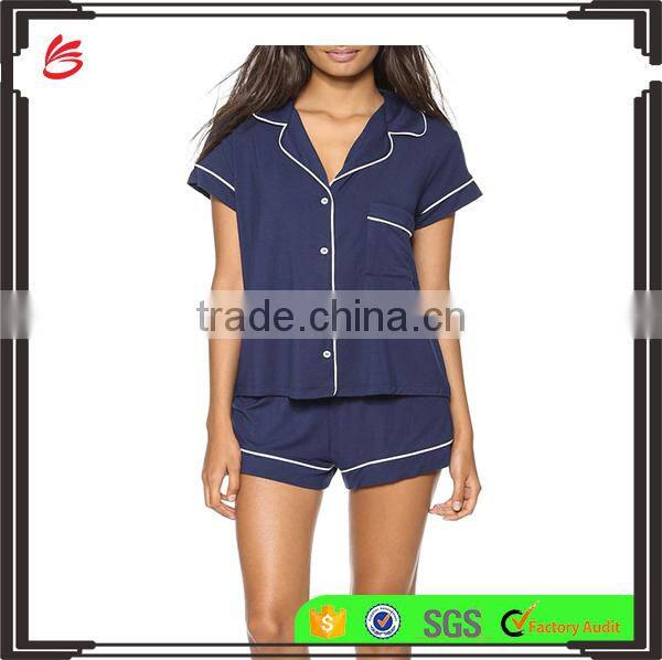 2017 comfortable two piece pajamas night skirt pajamas