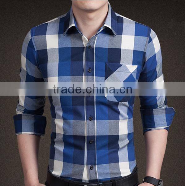 2015 autumn new shirt plaid shirt cotton shirt man shirt men's clothing