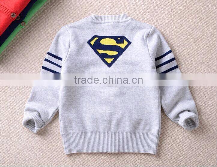 New 2016 Hot Autumn Children Sweater Boys Knitting Cotton Sweater Cardigans