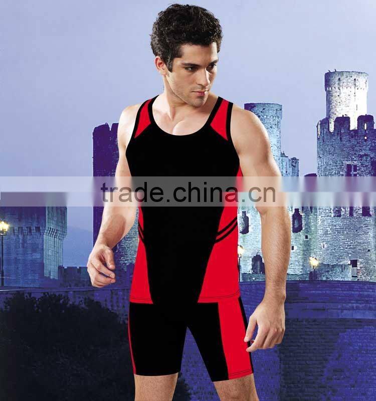 Black and red attractive high visibility tank top