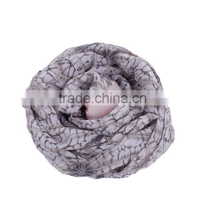 Voile Scarves & Wraps Rectangle Light Brown Halloween Cobweb Bulk Scarves