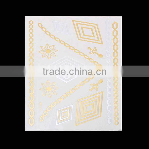 OEM Custom Removable Waterproof Metallic Temporary Tattoo Sticker Wholesale