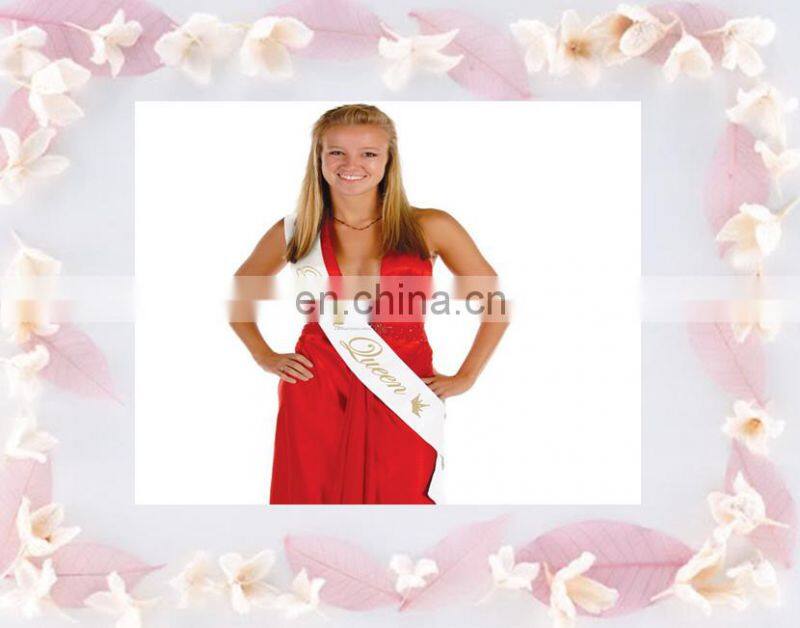 satin ceremonial sash for event, party