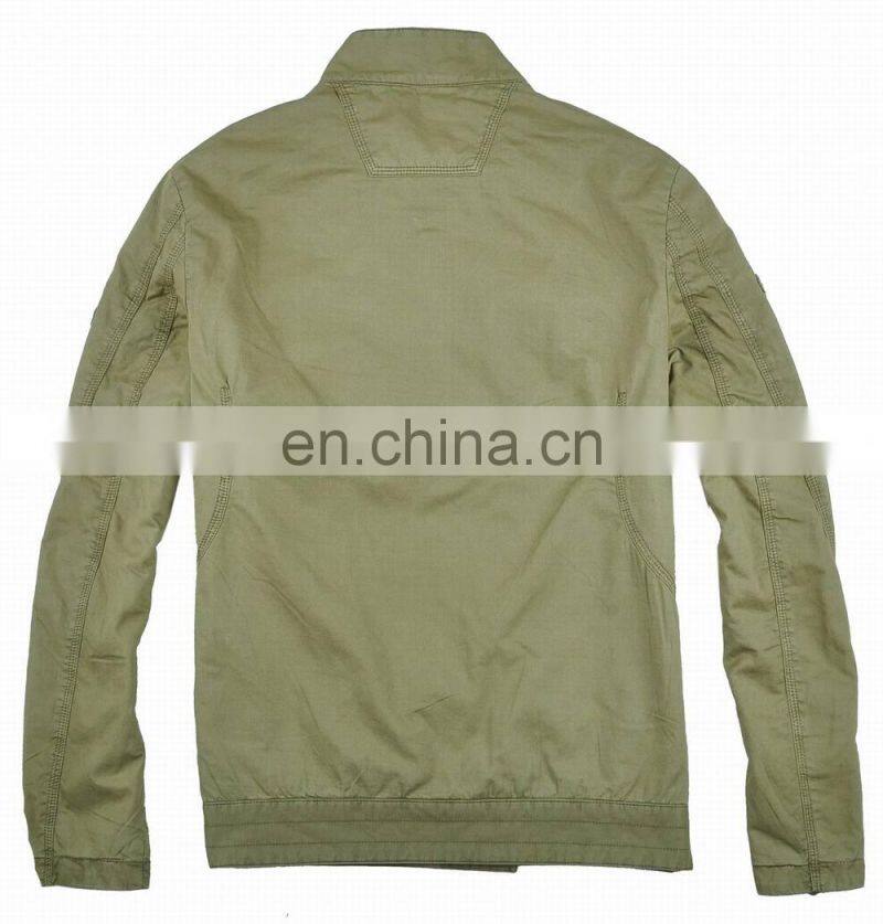 mens spring slim fit handsome military style denim embroidery bomber jacket