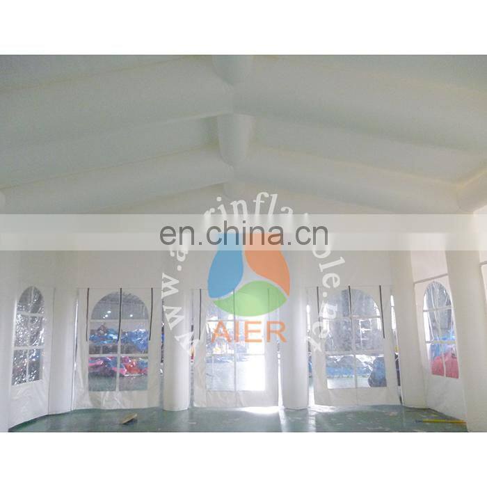 Most pupular high quality pvc tarpaulin inflatable yurt tent white pop up tent outdoor inflatable tent for sale