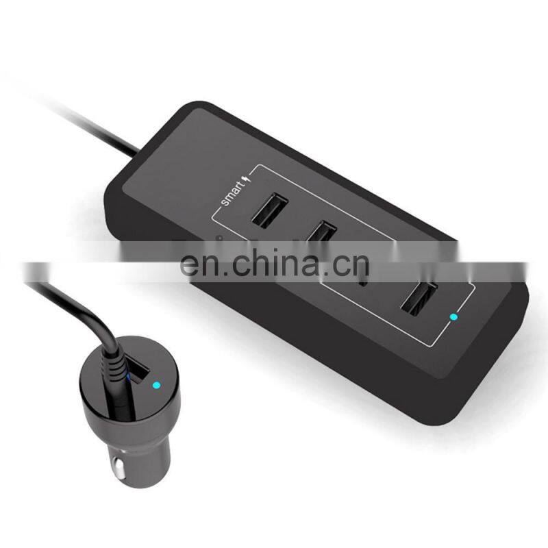4 Port Car Charger 46W 8A, Multi-function 4 Port USB Car Charger for Mobile Phone