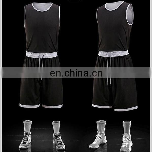 Plain basketball wear double side blue green color mesh dry fit basketball jersey