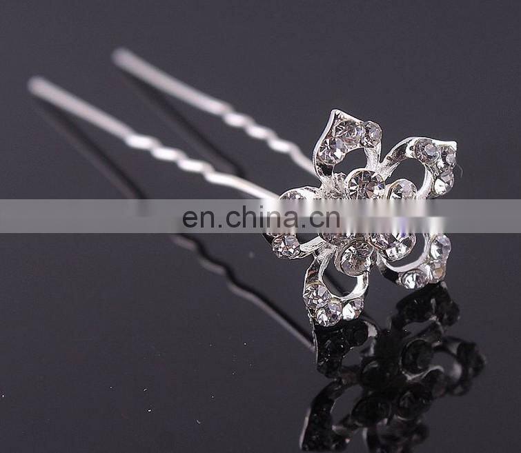 Factory wholesale silver five star hair pins