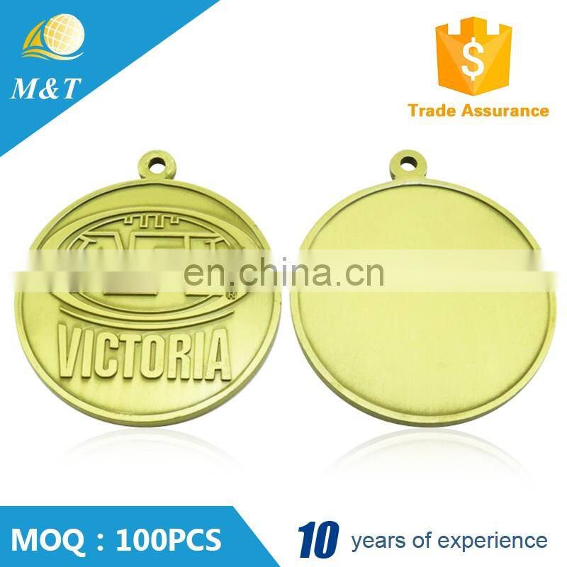 Custom Design Round Cheap Metal Victory Gold Silver Medal