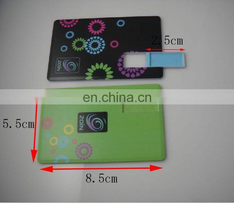High quality 8GB plastic credit card usb flash with custom logo