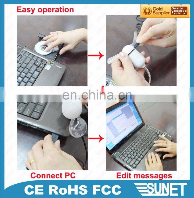 2017 Most popular products in stock Programmable led message fan usb