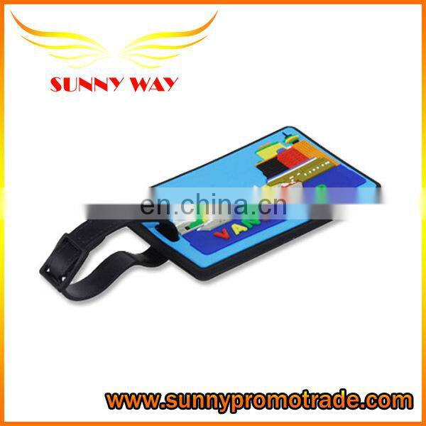 Wholesale Monkey Paul pattern fashion travel silicon luggage tag /PVC baggage label