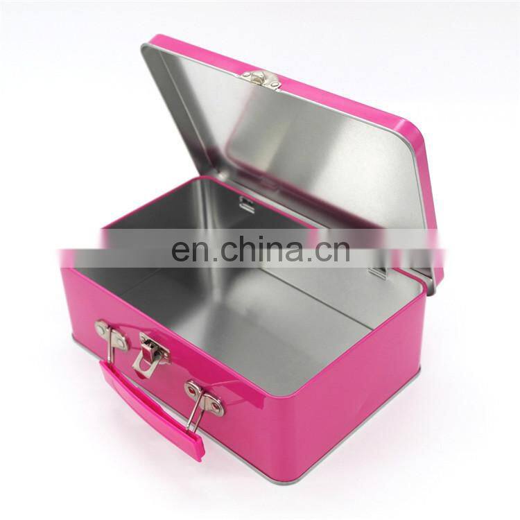 2015 fancy black wholesale plain tin lunch box/custom printed tin lunch box