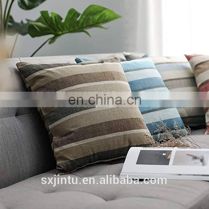 Decorative Classic Retro Stripe Throw Pillow Covers Cushion Case for Sofa Bedroom