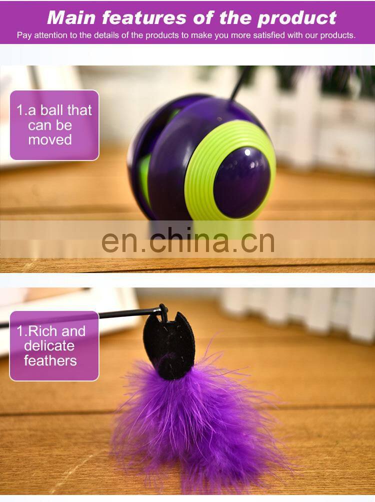 Electronic Cat Toy Ball Running Interactive Cat Toy Racer Cat Plastic Toy With Lights