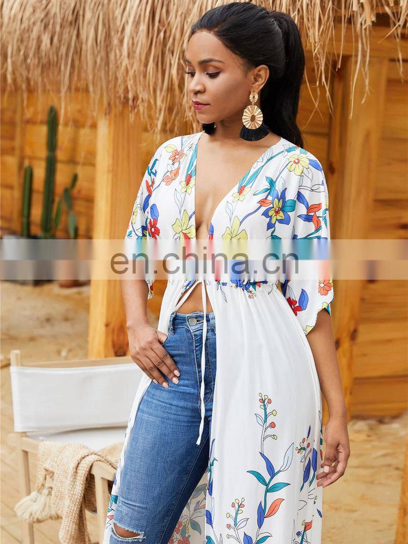 Cotton Beach Cover up 2019 Robe Plage Plus size Long Beach Tunic Swimsuit Cover up Kimono Beach Bathing suit Cover ups Swimwear