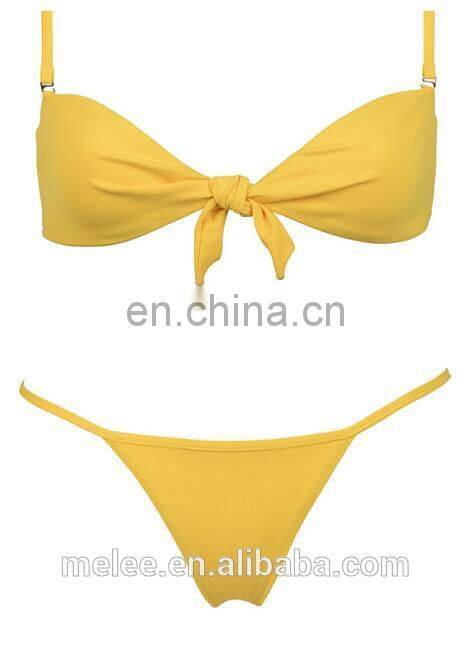 bikini Sexy Solid color Sling simple tie triangle Thong girl Beach Sun bath swimwear women swimsuit women biquini bikinis