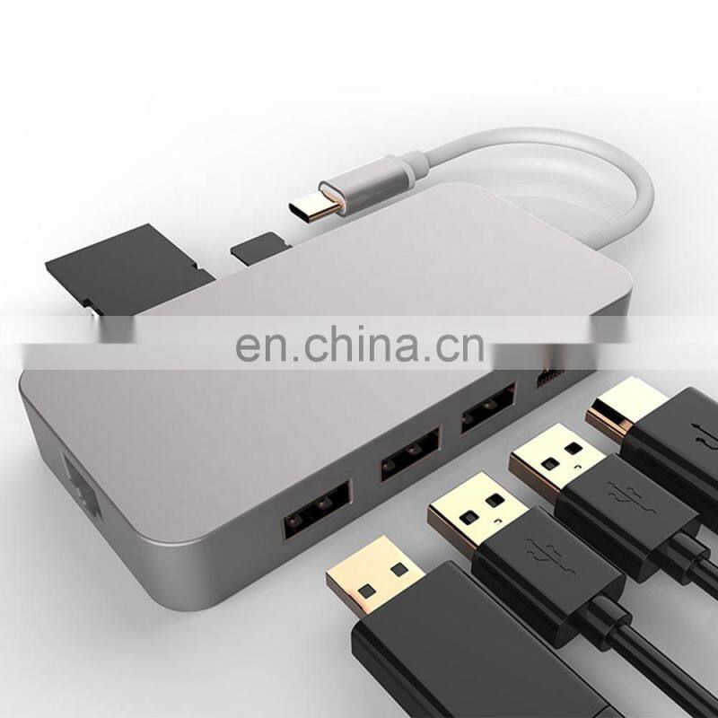 shielding external signal interference type c 8 in 1 adapter