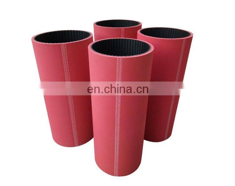 5M Rubber timing belt with 5mm red rubber coated belt industrial belt