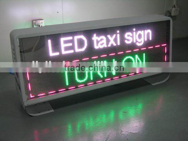 DC 9-36V P5 led car message moving scrolling sign display/led lighted sign taxi /acrylic led sign for taxi