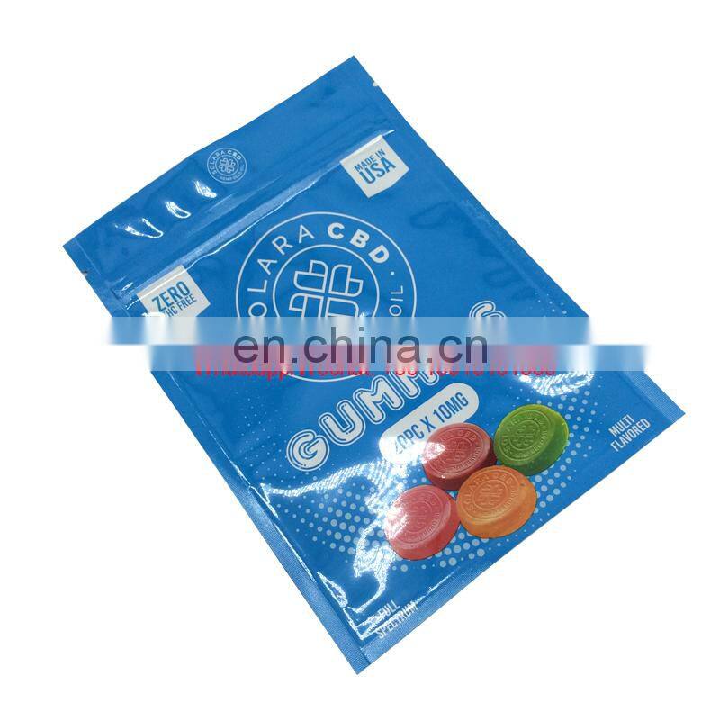 Small Bag With Hang Hole Zipper Poly Bag Resealable Plastic Bulk Bags Electronic Product three side seal Pouch
