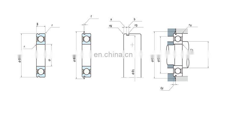 6828NR factory direct supply chrome steel high speed deep groove ball bearings with a locating ring 140x175x18mm