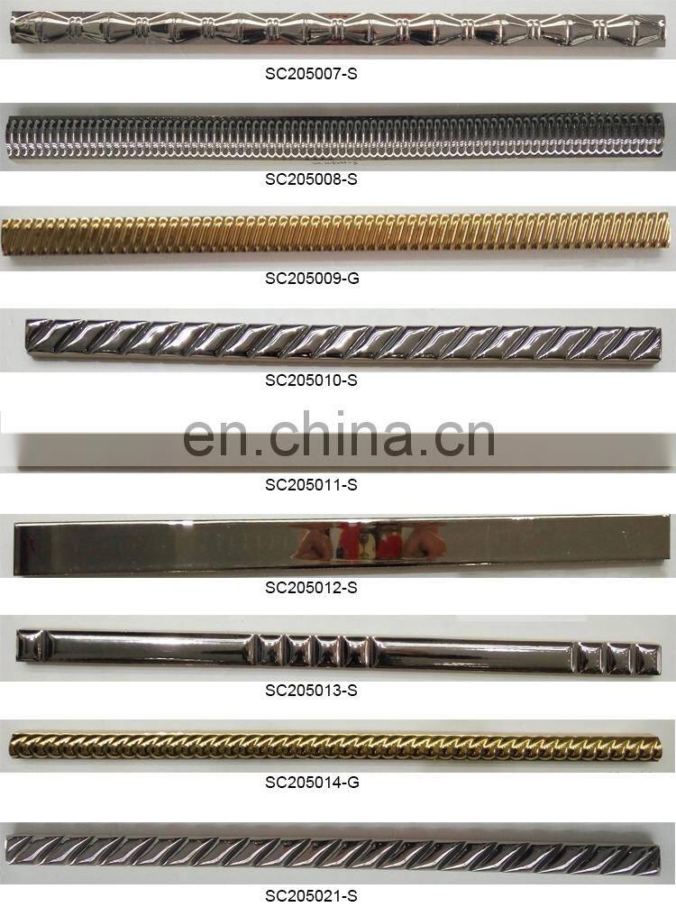 Listello gold filled pencil border tile for bathrooms