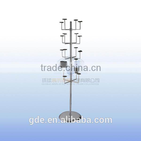Metal adjustable chrome store fittings display rack