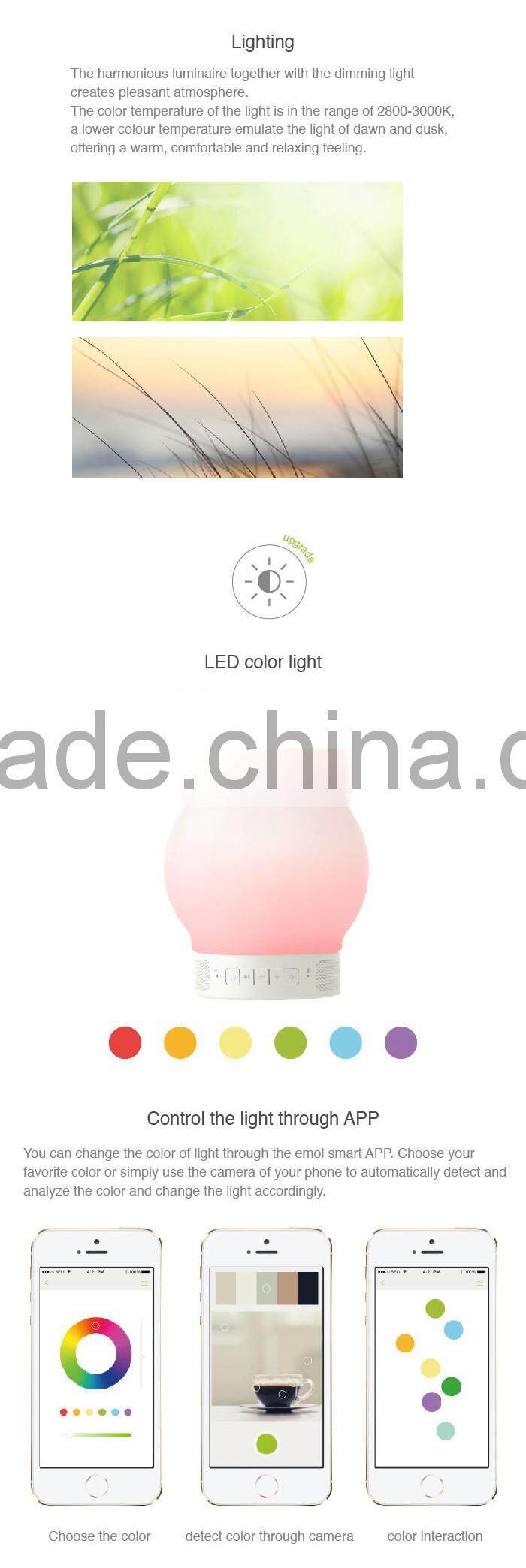 Popular Bluetooth Portable Led Light Mini Lamp Speaker