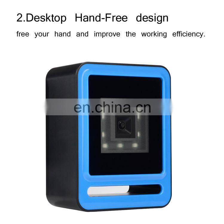 Desktop Payment Box CMOS 1D 2D Supermarket USB Barcode Scanner