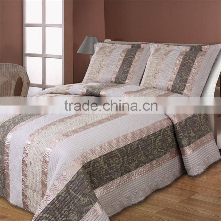2014 new style 3pcs white polyester patchwork bedding sets
