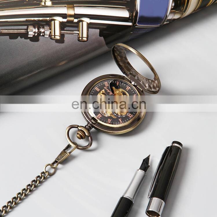 SHUHANG SH05 Ladies man analog display chain business hand winding mechanical watch women