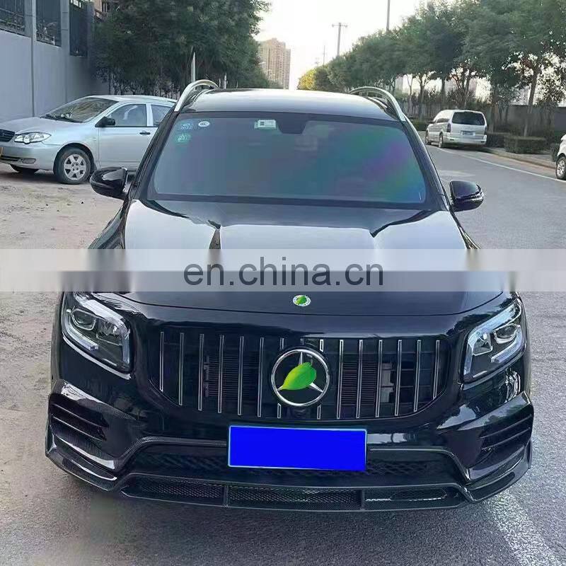 Runde Carbon Fiber For Mercedes-Benz GLB X247 Body Kit Front Lip Rear Lip Hood Cover Grille Exhaust Wind Knife Mirror Shell