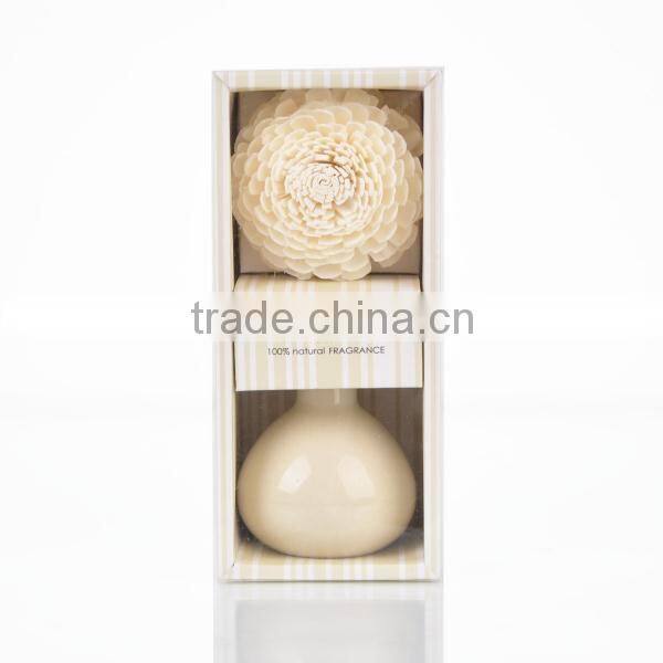 50ml Home fragrance Sola Flower Diffuser with ceramic jar, air fresher gift set SA-1342