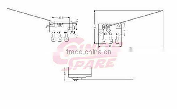 Cheap high grade rerversing microswitch