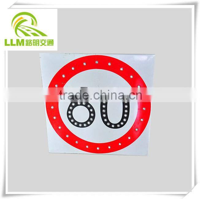 Direct manufacture LED traffic speed limit warning solar sign board