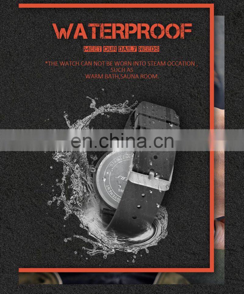 SINOBI Dynamic Orange Dial Watches S9802G Youth Boys Handwatch Simple Dial Design Watch Wrist Dropshipping Watch