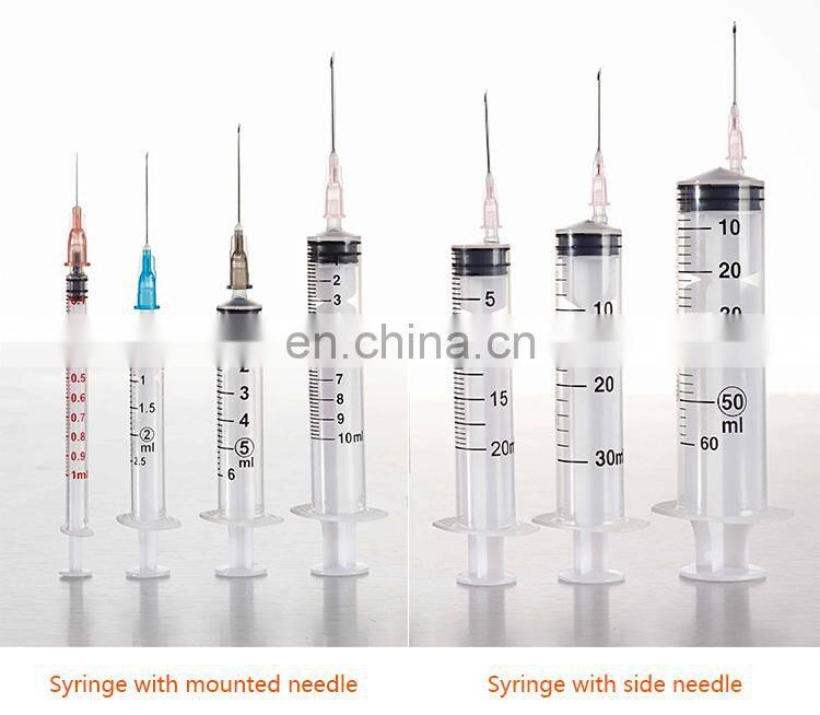 Needle free syringe 50cc 1 ml 30ml plastic syringe without needle or with safety needle