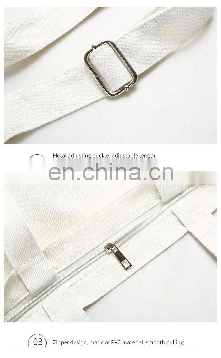Manufacturers direct sales Custom Logo Single shoulder sloping canvas bag shoulder strap adjustable shopping bag