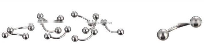 316L surgical stainless steel titanium curved rod lip nail puncture body piercing jewelry