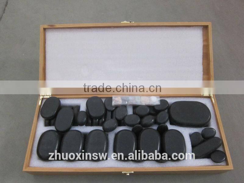 2016 nature spa deep theray hot massage stone set(60pcs set)